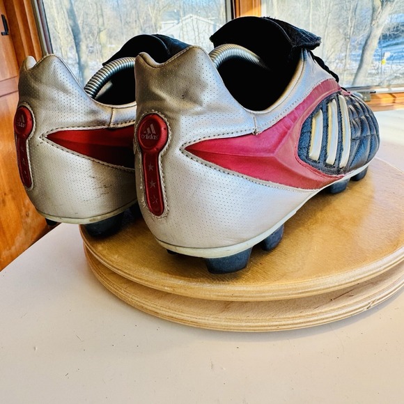 Vintage Adidas DX-2 TRX FG Men's Size 11 Football Cleats Boots Black Red Silver - Picture 5 of 9